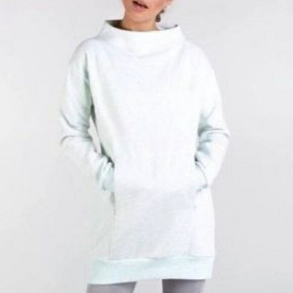Gymshark So Soft Sweatshirt Tunic S Heathered Pale Aqua - Picture 2 of 10